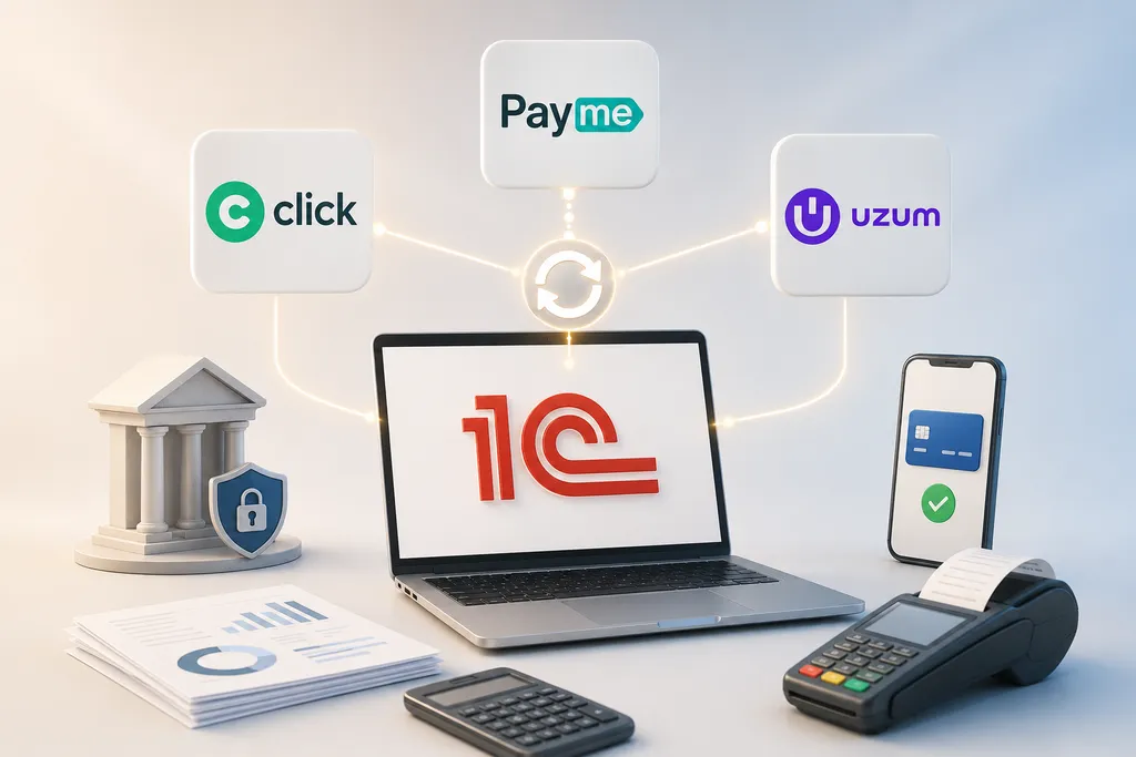 Интеграция 1С с национальными платежными системами: Click, Payme и Uzum